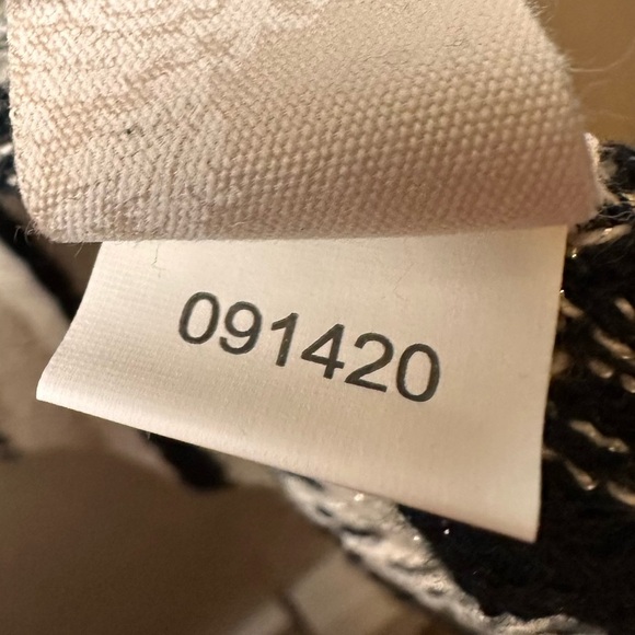 Soft Surroundings Women’s Striped Open Front Cardigan Size Medium Black Tan - Picture 5 of 6